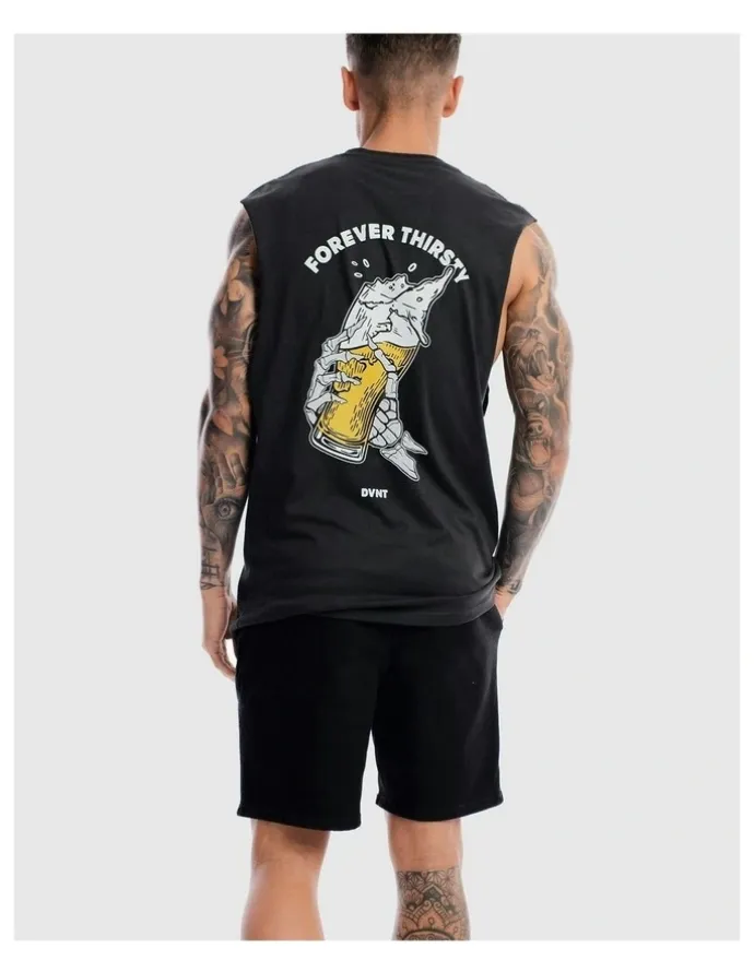DVNT Forever Thirsty Tank in Charcoal