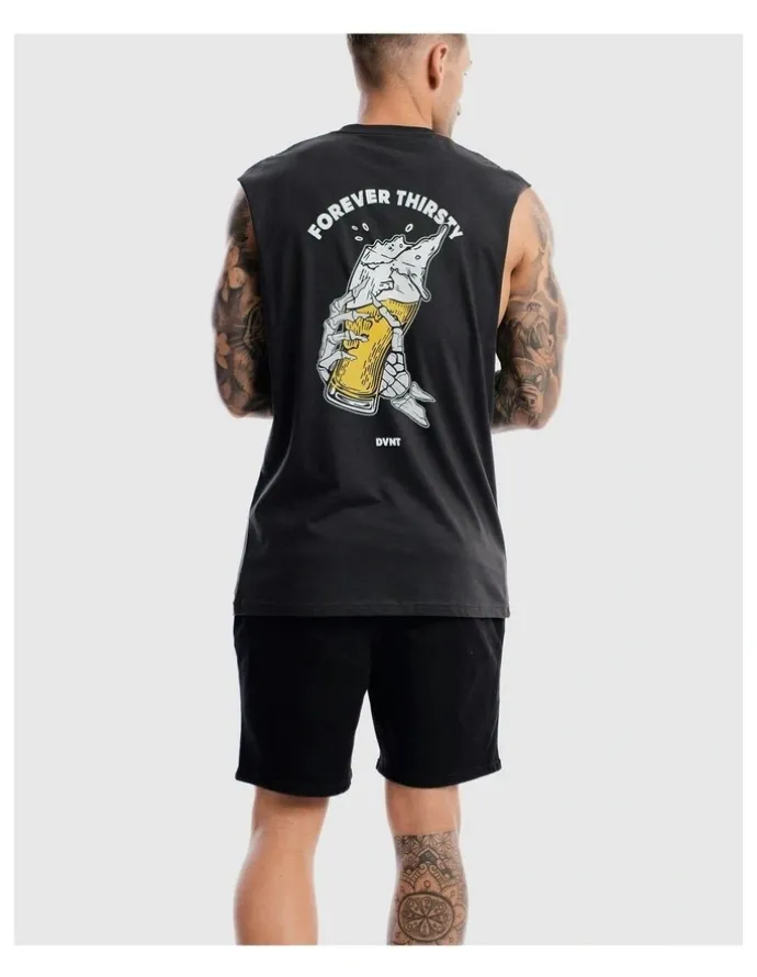 DVNT Forever Thirsty Tank in Charcoal