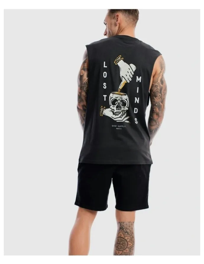 DVNT Lost Minds Tank in Charcoal
