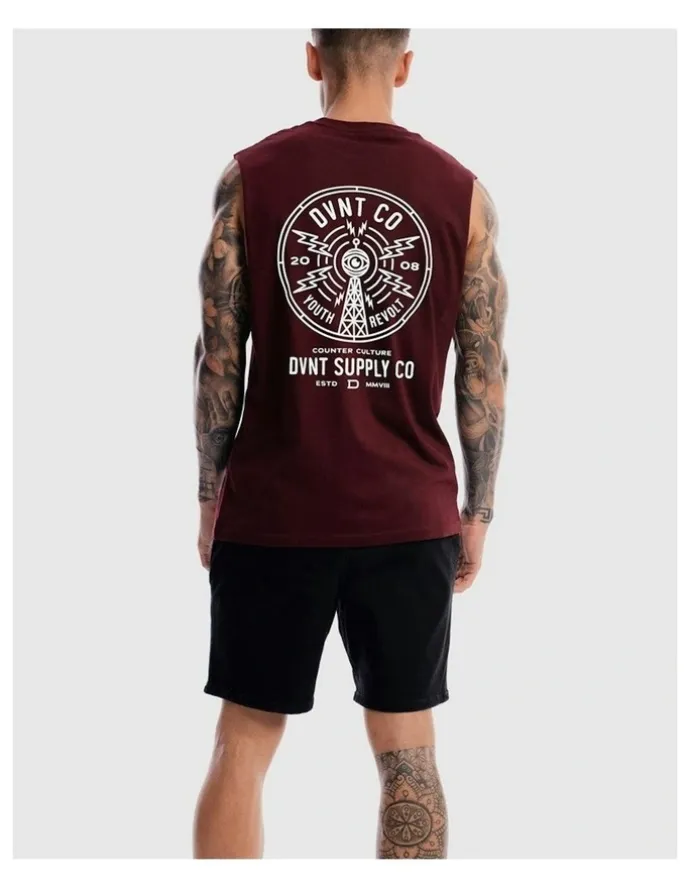 DVNT Radio Revolt Tank in Burgundy