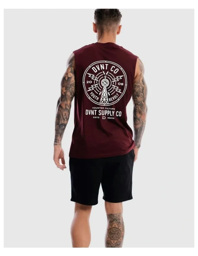 DVNT Radio Revolt Tank in Burgundy