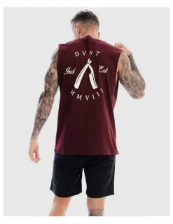 DVNT Rough Cuts Tank in Burgundy