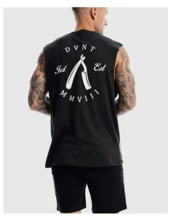 DVNT Rough Cuts Tank in Charcoal