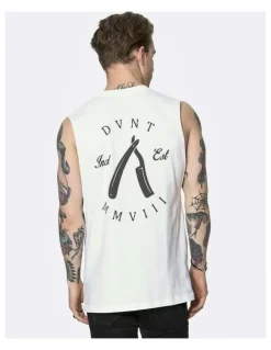 DVNT Rough Cuts Tank in White