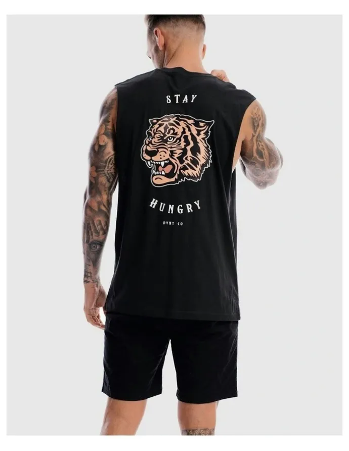 DVNT Stay Hungry Tank in Charcoal