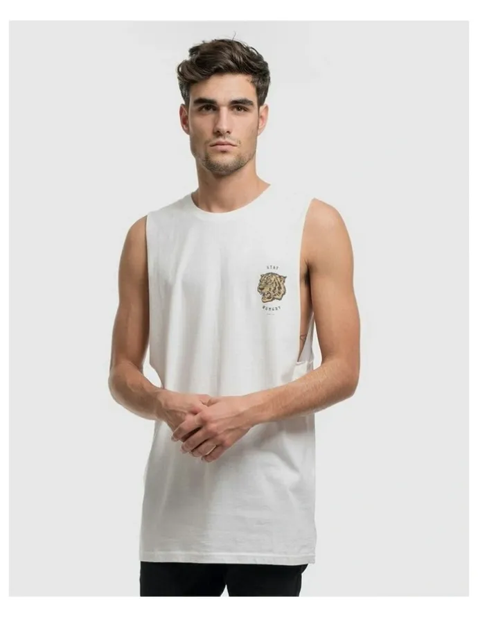 DVNT Stay Hungry Tank in White