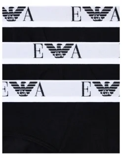 Emporio Armani Bold Monogram Briefs 3 Pack in Black