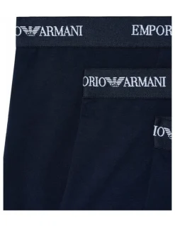 Emporio Armani Core Logo Trunks 3 Pack in Blue