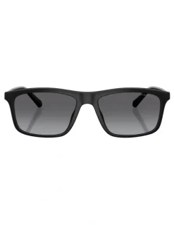Emporio Armani Injected Polarised Sunglasses in Black