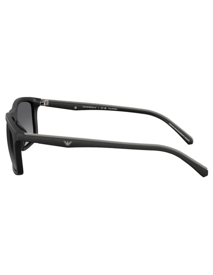 Emporio Armani Injected Polarised Sunglasses in Black