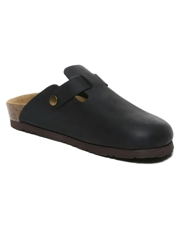 Ever AU Brooklyn Men Buckle Sandal in Black