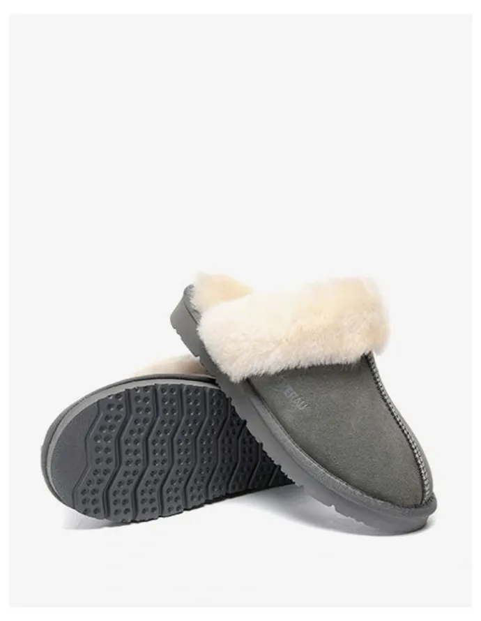 Ever AU Muffin Slipper Suede in Grey