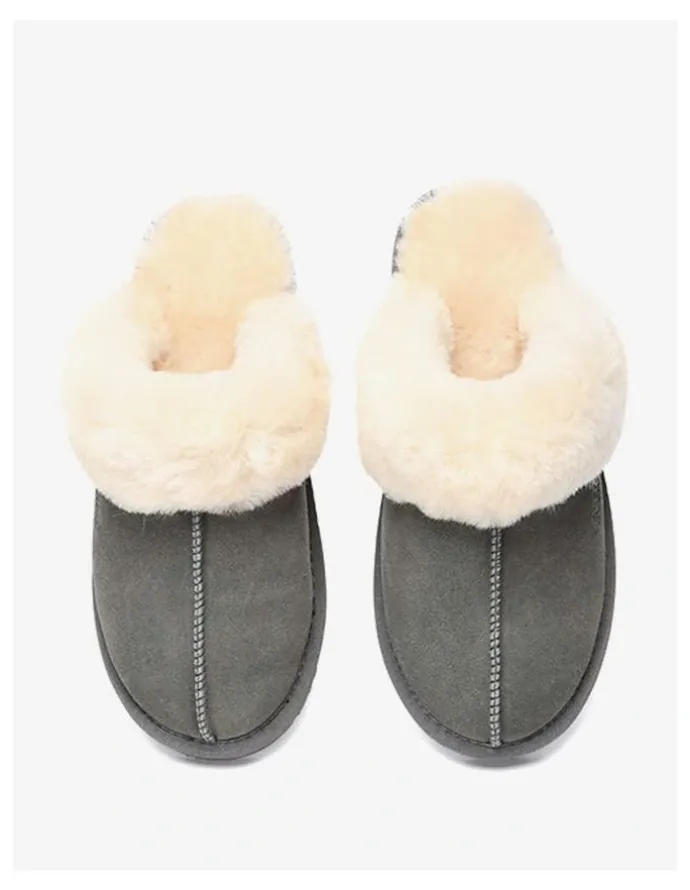 Ever AU Muffin Slipper Suede in Grey