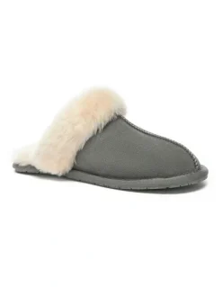 Ever AU Rosa Slipper Suede in Dark Grey