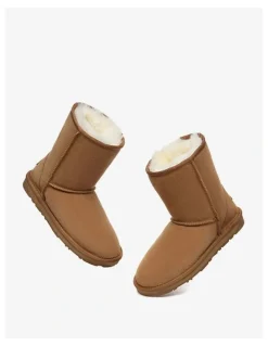Ever AU Short Classic Suede Mid-Calf Boots in Brown