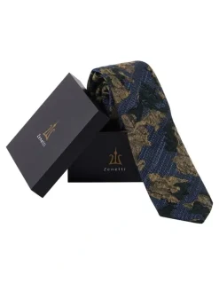 Ferrari Formalwear Tie & Hank Set in Navy Floral
