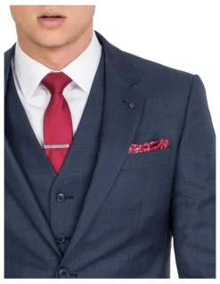 Ferrari Formalwear Unique Soft Blue Tonal Check Jacket Regular