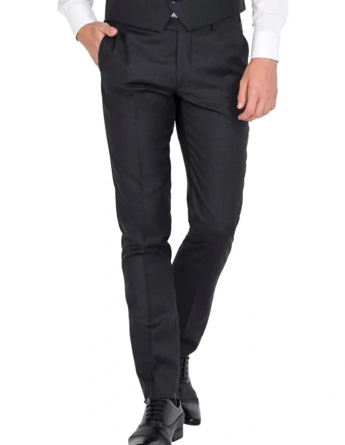 Ferrari Formalwear Pure Wool Suit Trouser in Charcoal