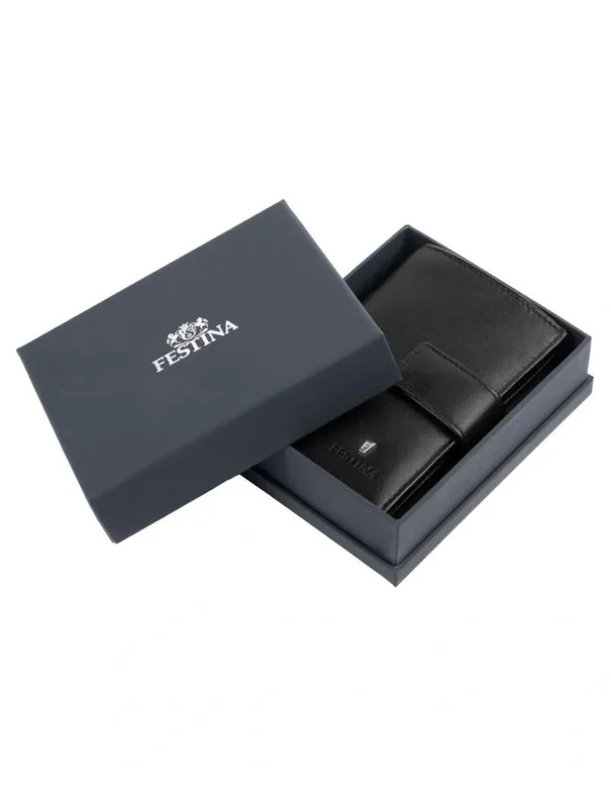 Festina Festina - Rigid Leather Card Holder Classicals Black