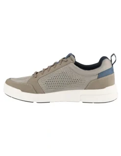 Florsheim City Rally Knit Lace To Toe Sneaker in Khaki