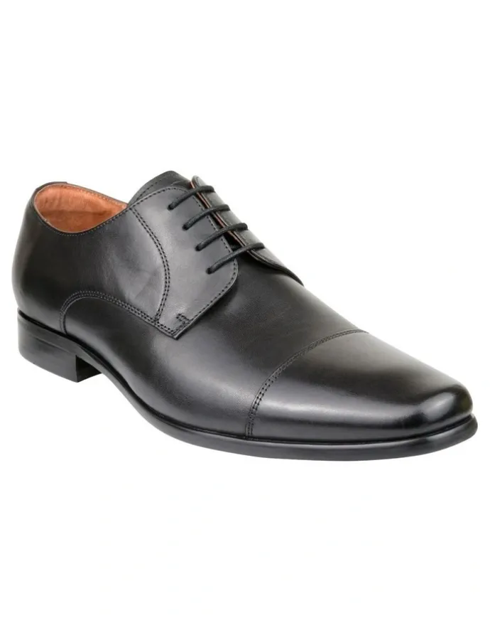Florsheim Cross Cap Toe Derby Shoes in Black