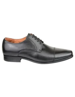 Florsheim Cross Cap Toe Derby Shoes in Black