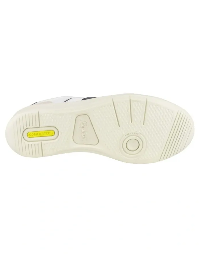 Florsheim Crosscourt Lace to Toe Sneaker in White/ Navy