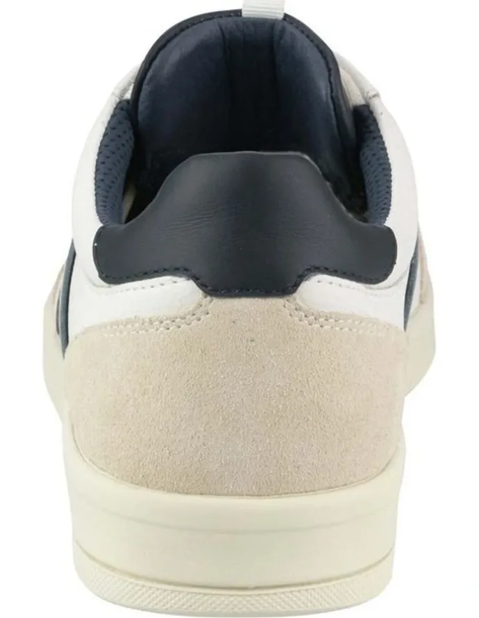 Florsheim Crosscourt Lace to Toe Sneaker in White/ Navy