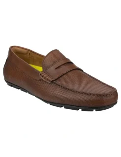 Florsheim Motor Moc Toe Penny Driver Shoes in Tan
