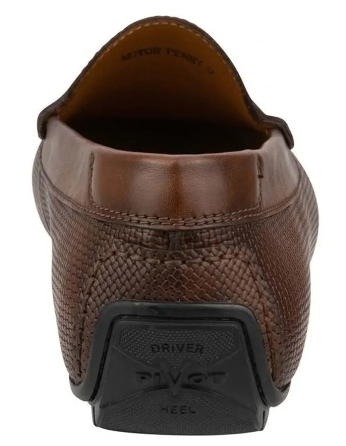 Florsheim Motor Moc Toe Penny Driver Shoes in Tan