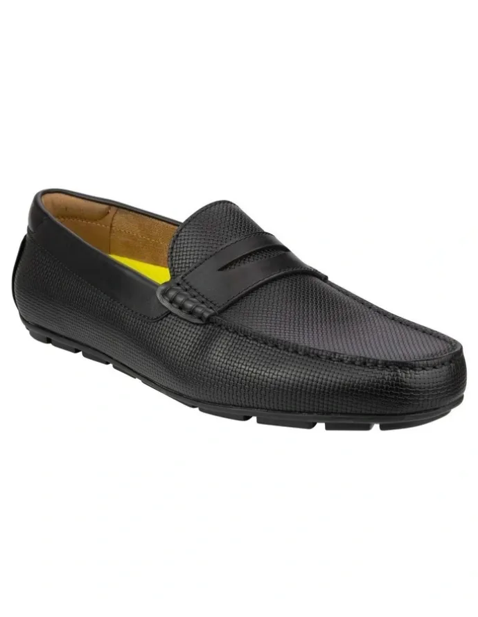 Florsheim Motor Moc Toe Perf Venetian Driver Shoes in Black