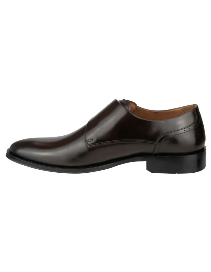 Florsheim Sentinel Monk Strap Shoes in Dark Brown