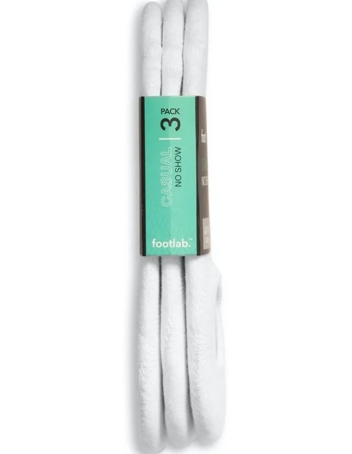 Footlab No Show Cushioned Casual Socks 36 Pack in White