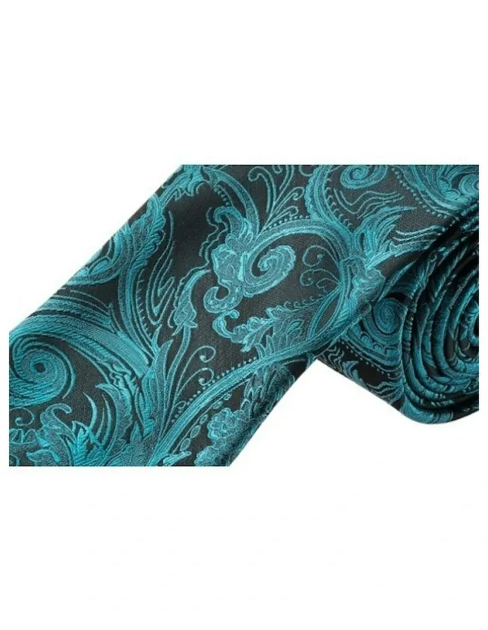 Formalaties Premium Tapestry Slim Skinny Tie 5cm in Jade