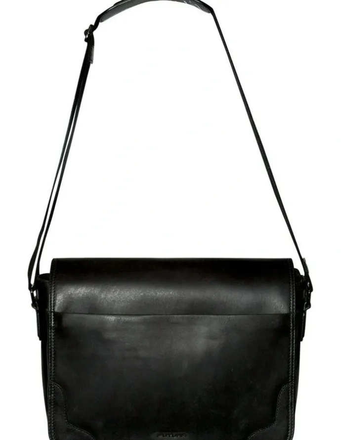 Futura Laptop Messenger Sling Bag in Black