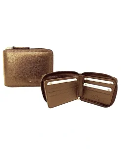 Futura Leather Zip Around Wallet with RFID Protection in Tan