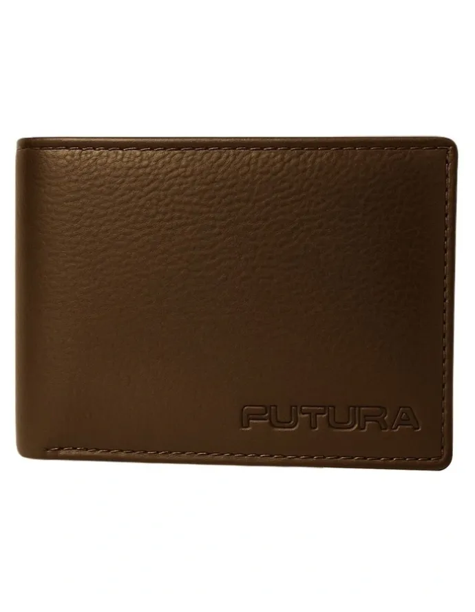 Futura Protected Slim Genuine Leather Wallet with Rfid Blocking in Tan