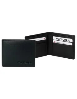 Futura RFID Slim Genuine Leather Wallet in Black