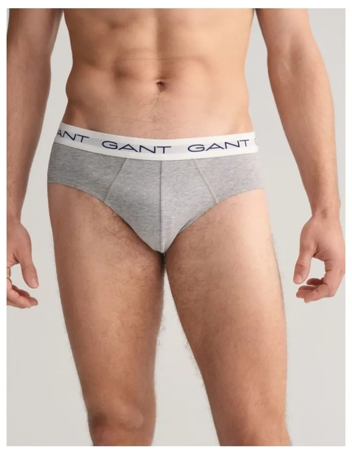 Gant Briefs 3-Pack in Grey Melange
