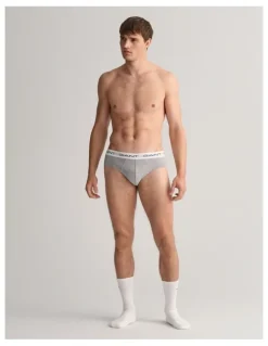 Gant Briefs 3-Pack in Grey Melange