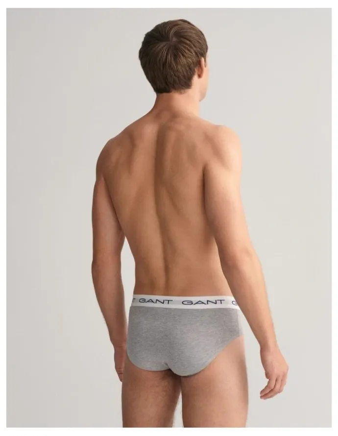 Gant Briefs 3-Pack in Grey Melange