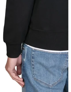 Gant Diamond Crew Neck Sweatshirt in Black