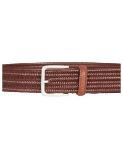 Gant Leather Elastic Braided Belt in Tan