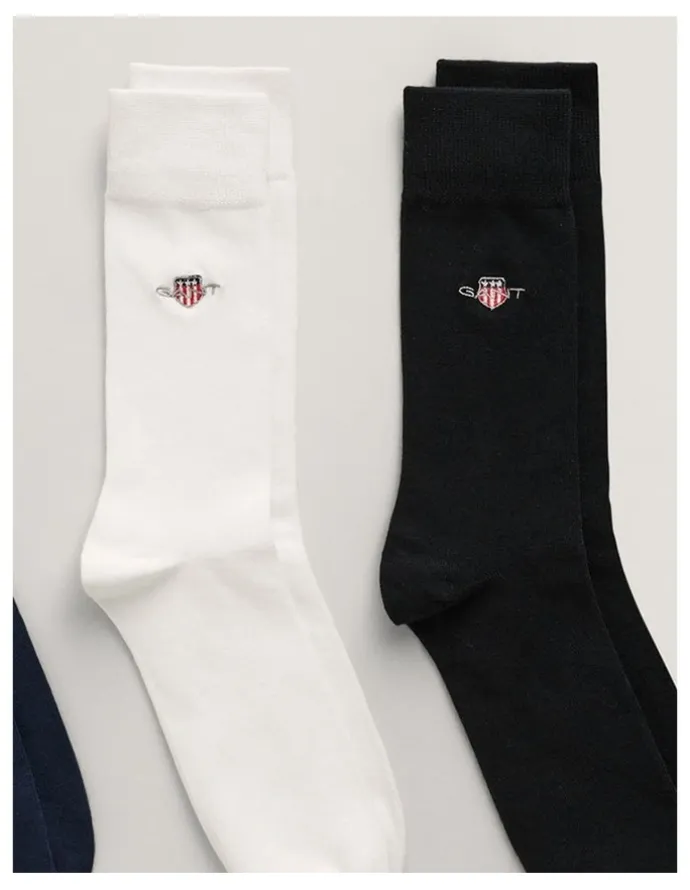 Gant 3-Pack Shield Socks in Black