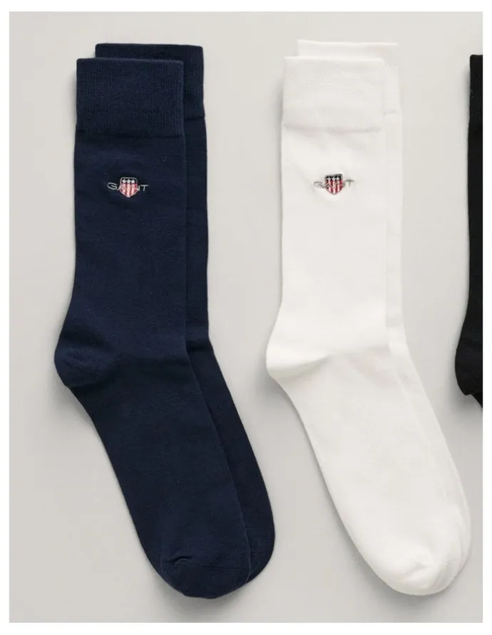 Gant 3-Pack Shield Socks in Black
