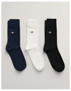 Gant 3-Pack Shield Socks in Black