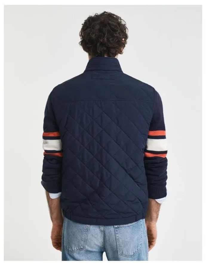 Gant Quilted Windcheater Vest in Evening Blue