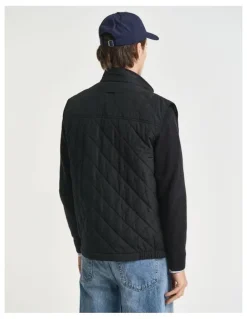 Gant Quilted Windcheater Vest in Black