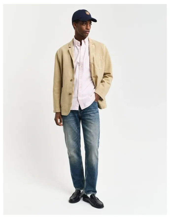 Gant Regular Fit Classic Oxford Shirt in Light Pink