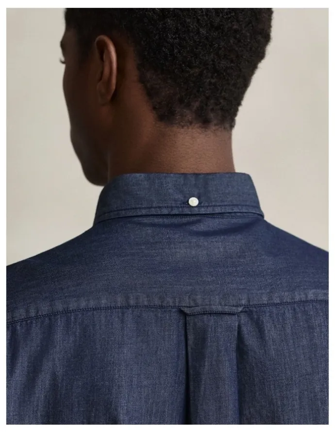 Gant Regular Fit Indigo Shirt in Dark Indigo